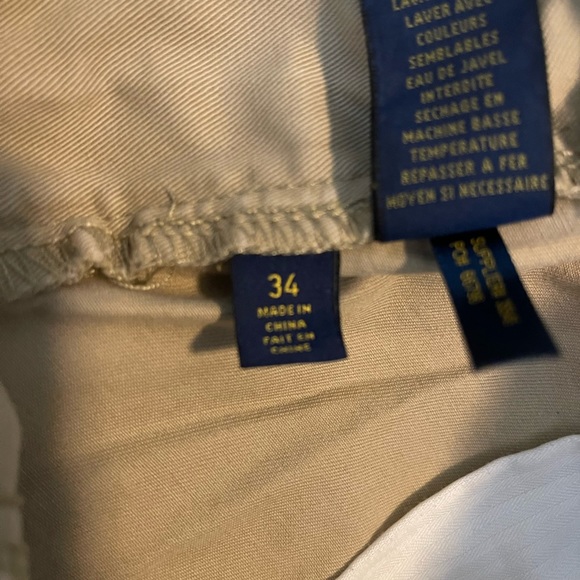 Polo shorts. 9” inseam. Khaki color. Size 34 - Picture 3 of 4